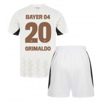 Bayer Leverkusen Alejandro Grimaldo #20 Udebane Trøje Børn 2024-25 Kortærmet (+ Korte bukser)